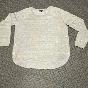 Light gray lightweight sweater.